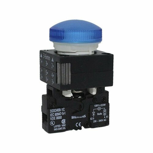 Siemens 3SB3212-6AA50 Индикатор синий 130V AC/DC
