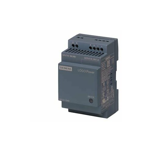 LOGO! Power Блок питания импульсный: 30W (1.3A), Uвых. 24V DC, Uвх. 85…264V AC, на DIN-рейку