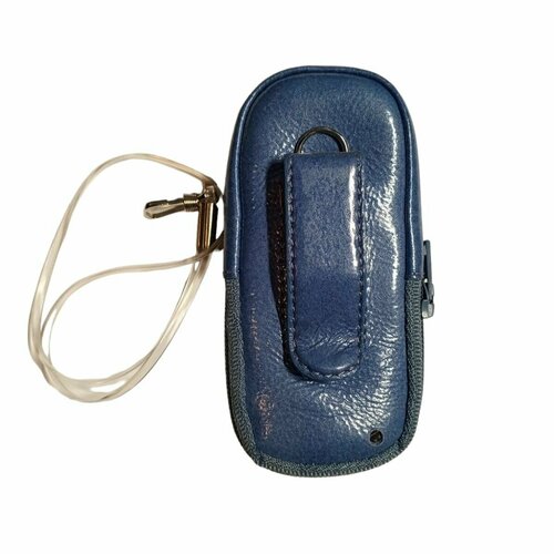 Кожаный чехол для телефона Siemens A70 "Alan-Rokas" серия "Absolut" (Синий) натуральная кожа