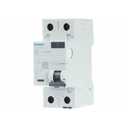 Автоматический выключатель FI 2-полюсный, тип А - Устройство защитного отключения 2-п 5SV3112-6 – Siemens Dig.Industr. – 4001869585932