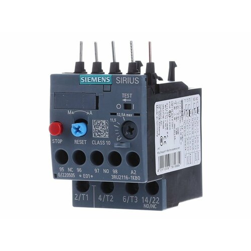 Реле тепловой перегрузки 4,5 . 6,3A 3RU2116-1KB0 – Siemens – 4011209781689