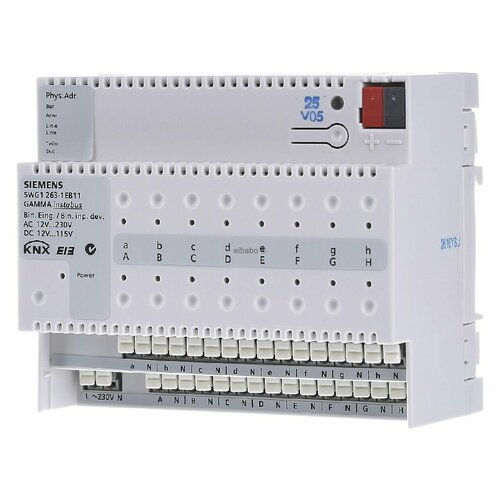 KNX двоичный вход 16-кратный, 12-230 В переменного / постоянного тока 5WG1263-1EB11 – Siemens – 4001869317892
