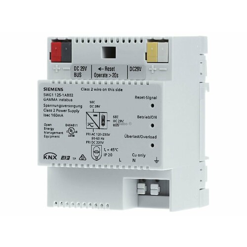 Блок питания 160 мА для домашней автоматизации KNX 5WG1125-1AB02 – Siemens – 4001869435503