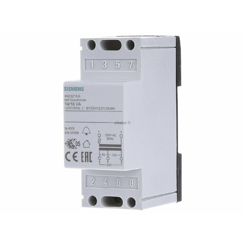 Звонковый трансформатор 8В / 12В / 24В 4AC3214-0 – Siemens – 4001869438290