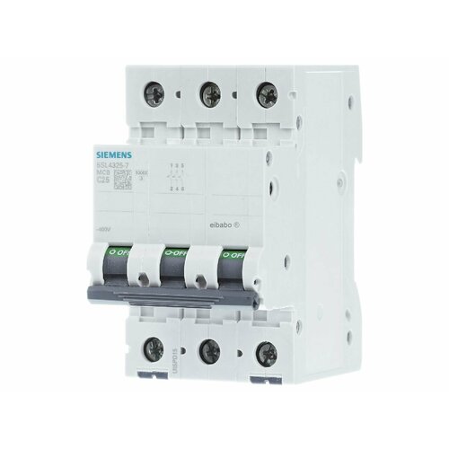 Миниатюрный автоматический выключатель 3-полюсный C25A 5SL4325-7 – Siemens – 4001869440552