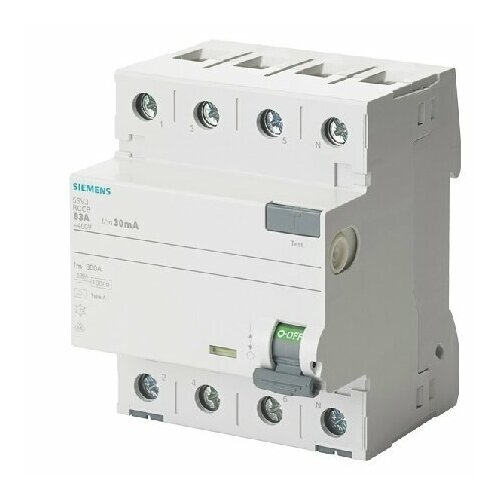 Автоматический выключатель остаточного тока 4-полюсный 25 / 0,3А 5SV3642-6 – Siemens – 4001869427843