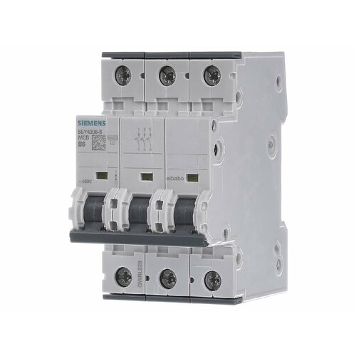 Миниатюрный автоматический выключатель 3-полюсный B6A 5SY4306-6 – Siemens – 4001869181745