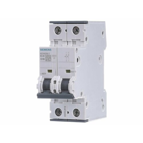 Миниатюрный автоматический выключатель 2-полюсный C16A 5SY4216-7 – Siemens – 4001869181660