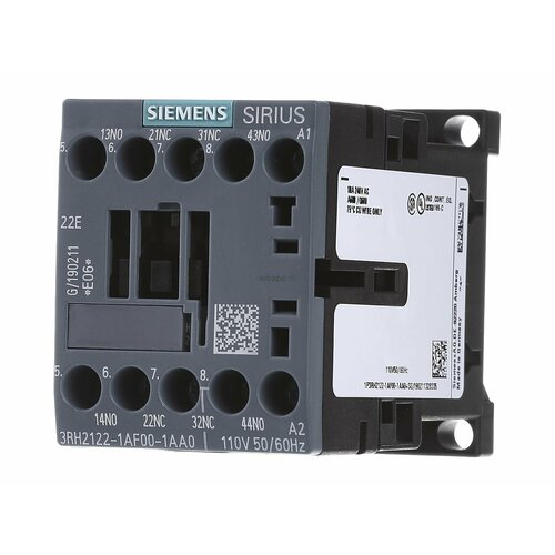 Вспомогательное реле 110VAC 0VDC 2NC / 2 NO 3RH2122-1AF00-1AA0 – Siemens – 4011209974722