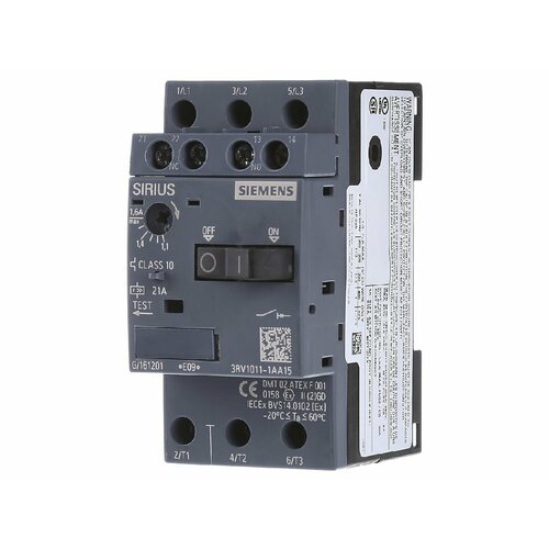 Защитный выключатель двигателя 1,6А 3RV1011-1AA15 – Siemens – 4011209381773