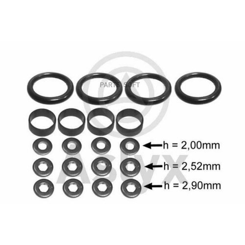 ASLYX AS506251 ремкомпект употнений форсунки PSA 1.4 HDI SIEMENS (12)