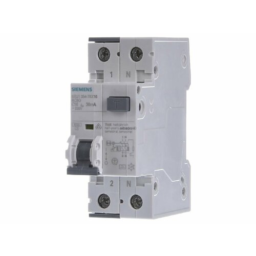 Автоматический выключатель с защитой от утечки на землю C16 / 0,03A 5SU1354-7KK16 – Siemens – 4001869307848