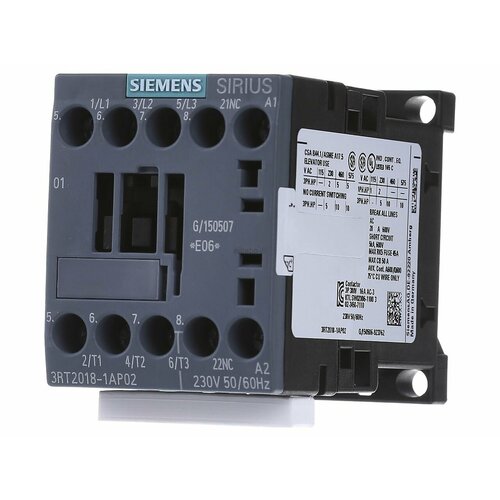 Магнитный контактор 16A 230V AC 0VDC 3RT2018-1AP02 – Siemens – 4011209785045