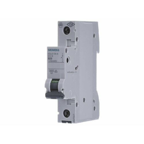 Миниатюрный автоматический выключатель 1-полюсный B20A 5SL6120-6 – Siemens – 4001869388311