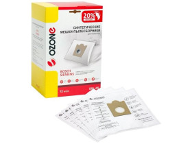 Мешки пылесборники Ozone XXL-05 для пылесосов Bosch, Siemens, 12 шт.